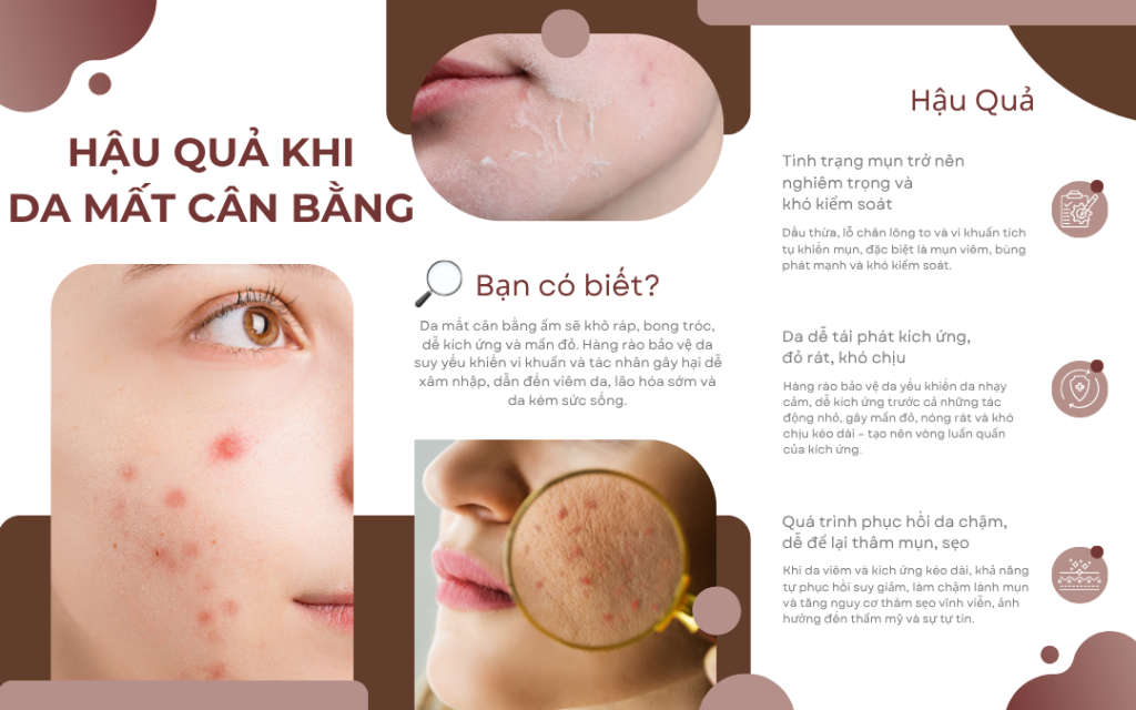 Hậu quả khi da mất cân bằng