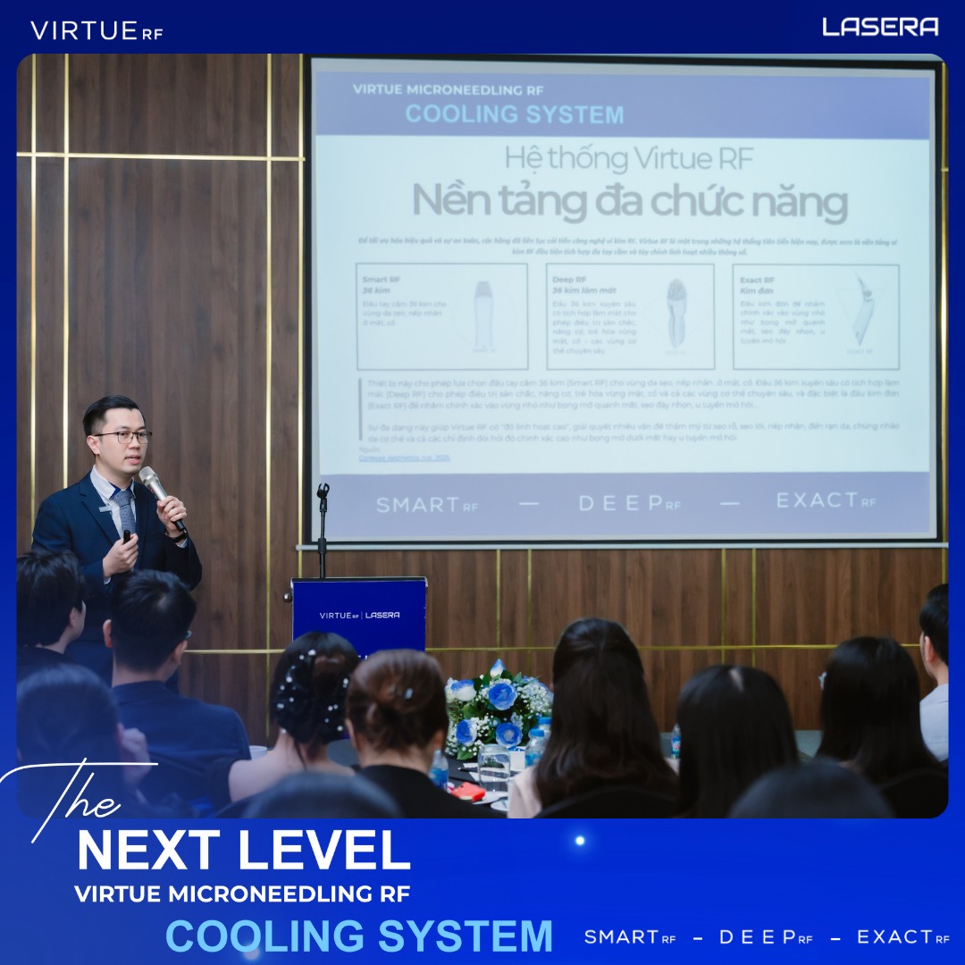 TS.BS Nguyễn Ngọc Trai là diễn giả đồng hành cùng sự kiện THE NEXT LEVEL Virtue Microneedling RF Cooling System