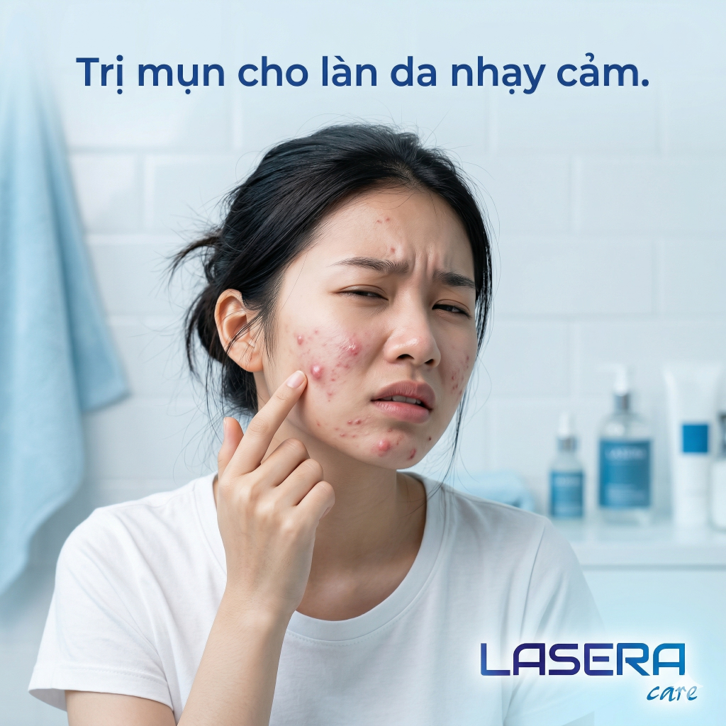 Da nhạy cảm trị mụn cần chú ý gì?