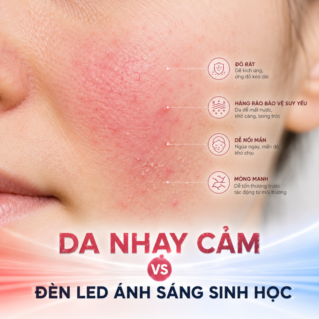 Da nhạy cảm có thể trị liệu bằng ánh sáng sinh học không?