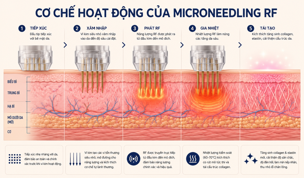 Microneedling là gì? Và cơ chế hoạt động của Microneedling RF