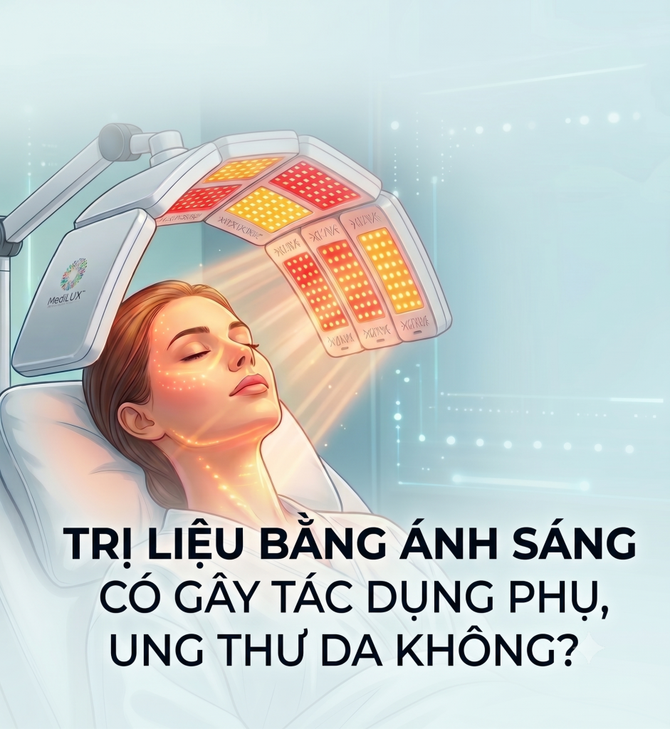 Trị liệu bằng ánh sáng sinh học có gây ung thư da không?