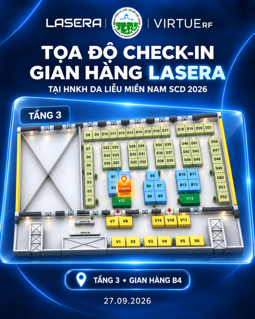 Tọa độ check in gian hàng LASERA tại Hội nghị khoa học Da liễu miền Nam SCD 2026